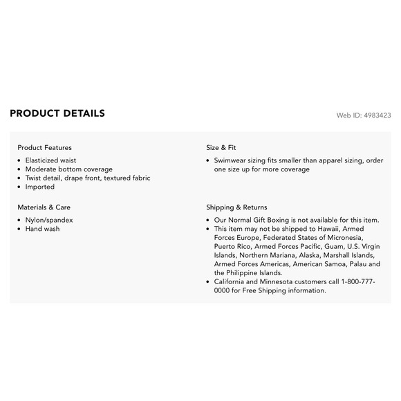 BECCA Twist Halter Bikini‎ Top  & Twist Hipster Bikini Bottom Size Medium - Picture 5 of 9